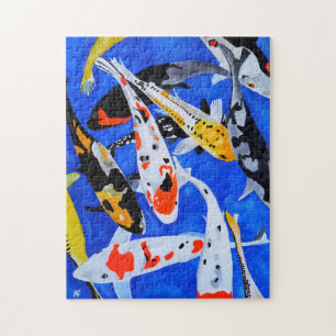 Legacy of the Japanese Koi Painting by Alfred Fox Jigsaw Puzzle