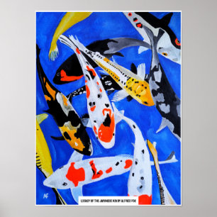 Legacy of the Japanese Koi Painting by Alfred Fox Poster