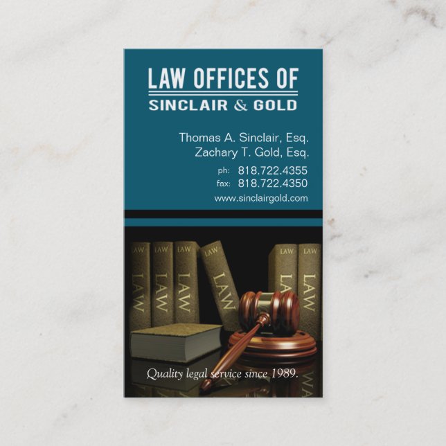 Legal3 Law Offices of Attorney - Lawyer Business Card (Front)