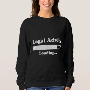 Legal advice loading law school student lawyer in sweatshirt