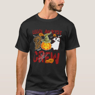 Legal Analyst Boo Crew Halloween Paralegal Match T-Shirt