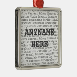 Legal Assistant Christmas Metal Ornament