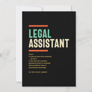 Legal Assistant Definition Thank You Card