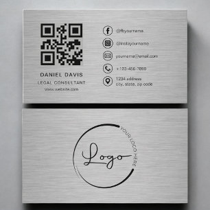 Legal Consultant Metal QR Code Business Card