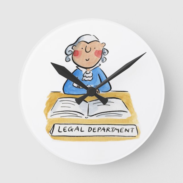 Legal Department Round Clock (Front)