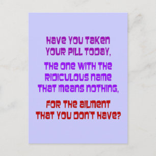 Legal Drugs Postcard
