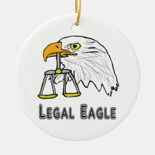 Legal Eagle Ceramic Ornament