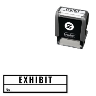 Legal Exhibit Blank Number Identification Small Self-inking Stamp