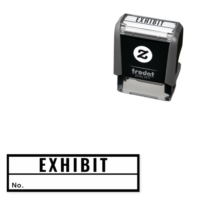  Legal Exhibit Blank Number Identification Small Self-inking Stamp (In Situ)