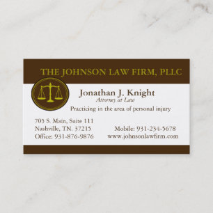 Legal Firm Business, 3.5" x 2.0", 100 pack, White Business Card
