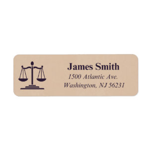 Legal Justice Return Address Labels