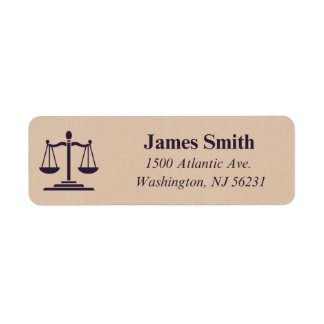 Legal Justice Return Address Labels