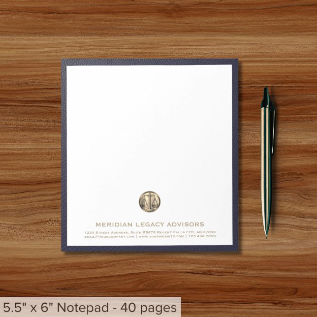 Legal Justice Scale Logo Notepad (Creator Uploaded)