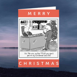 Legal Lawyer and Client Cartoon Christmas Card