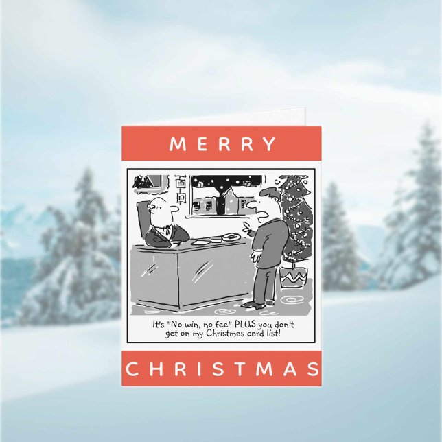 Legal Lawyer and Client Cartoon Christmas Card (Creator Uploaded)