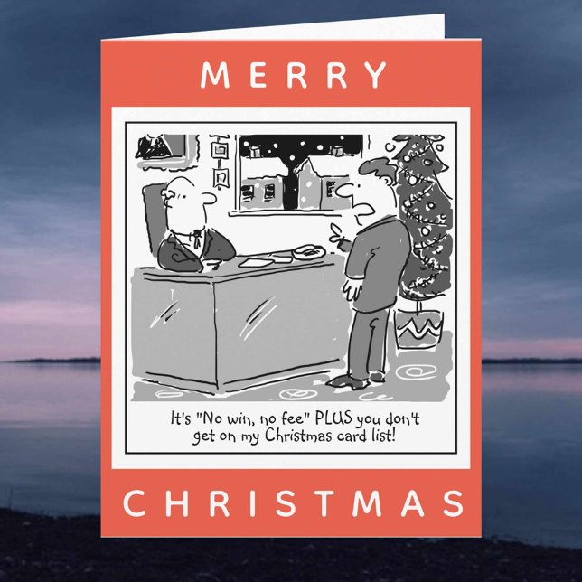 Legal Lawyer and Client Cartoon Christmas Card (Creator Uploaded)