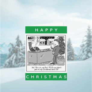Legal Lawyer and Client Cartoon Happy Christmas Card