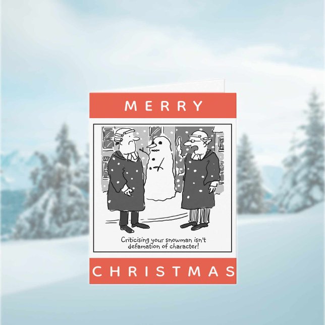 Legal Lawyers And a Snowman Cartoon Christmas Card (Creator Uploaded)