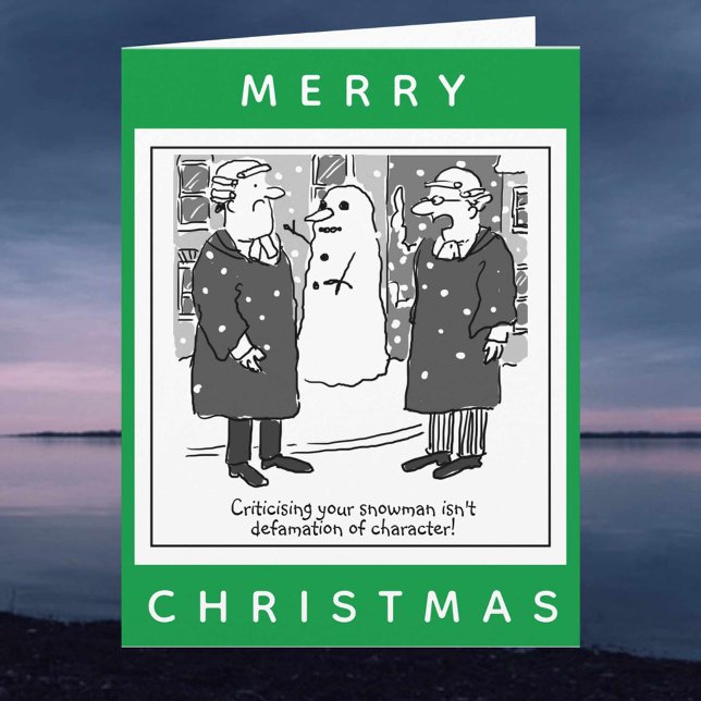 Legal Lawyers And a Snowman Cartoon Christmas Card (Creator Uploaded)
