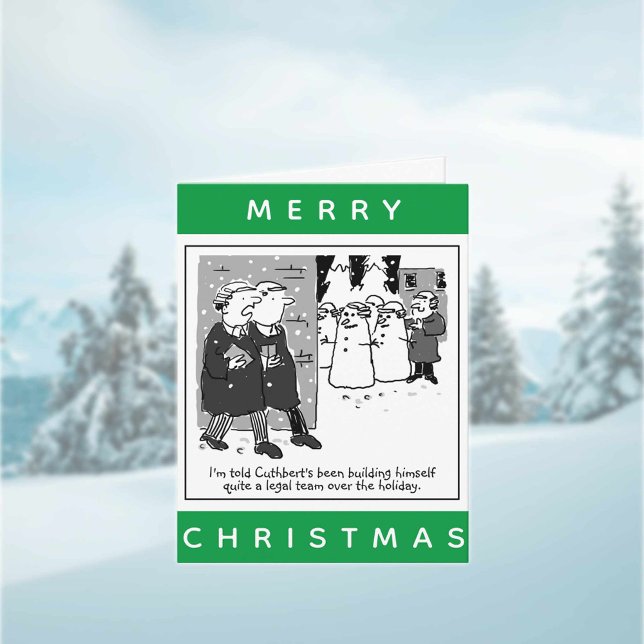 Legal Lawyers And Snowmen Cartoon Christmas Card (Creator Uploaded)