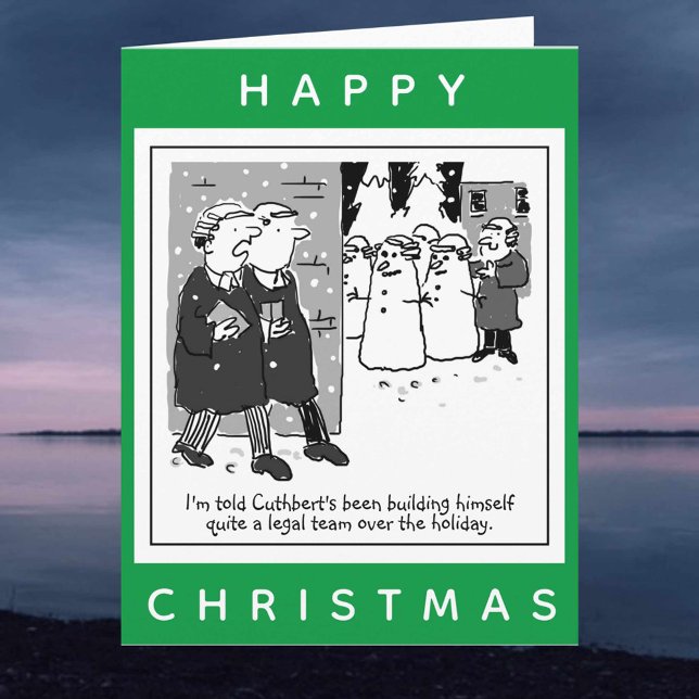 Legal Lawyers And Snowmen Cartoon Christmas Card (Creator Uploaded)