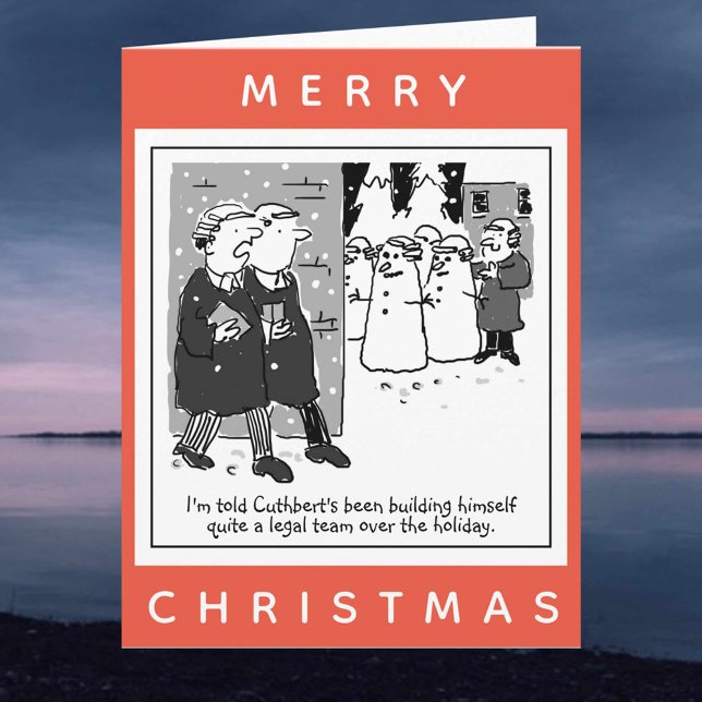 Legal Lawyers And Snowmen Cartoon Christmas Card (Creator Uploaded)