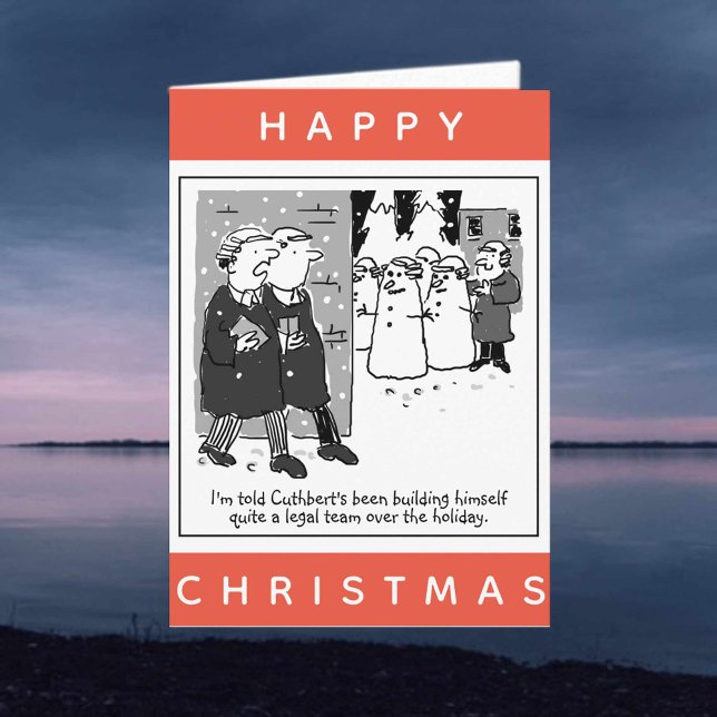 Legal Lawyers And Snowmen Cartoon Happy Christmas Card (Creator Uploaded)