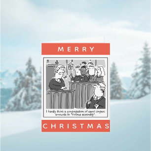 Legal Lawyers Funny Courtroom Cartoon Christmas Card