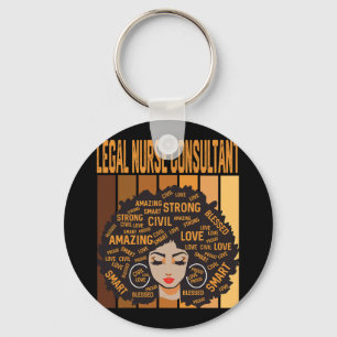 Legal Nurse Consultant Powerful Black History Mont Key Ring