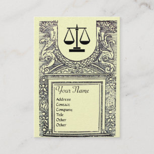 LEGAL OFFICE,ATTORNEY Monogram,gold metallic paper Business Card
