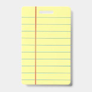Legal Pad ID Badge