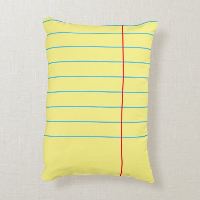 Legal Pad Notebook Paper Graphic© Pillow (Back(Vertical))