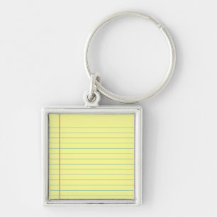 Legal Pad Pattern Key Ring