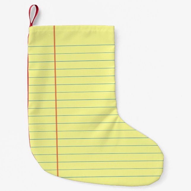 Legal Pad Pattern Small Christmas Stocking (Front)