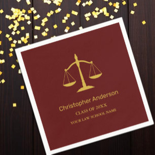 Legal Professional Graduation Party Napkin