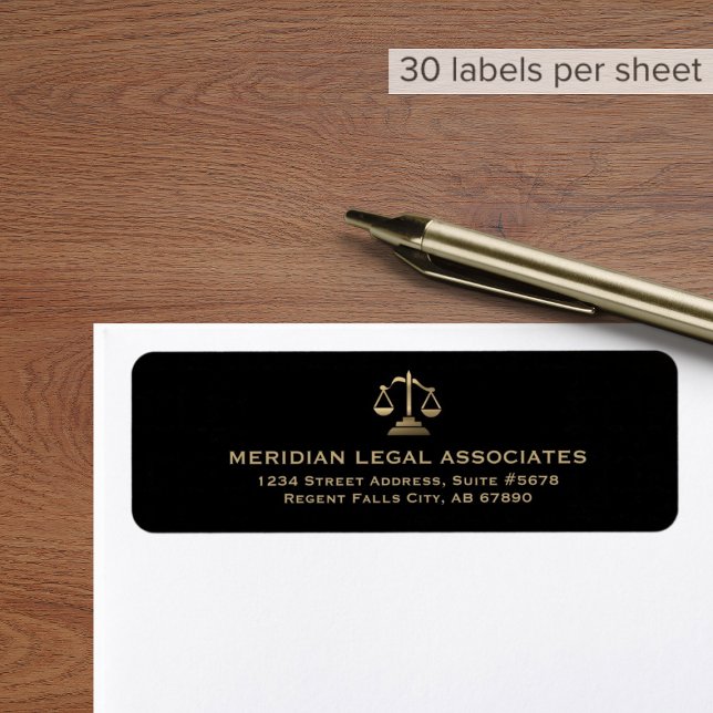 Legal Return Address Label Scales of Justice (Creator Uploaded)