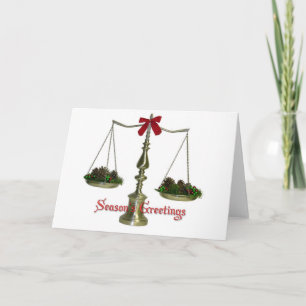 Legal Scales Season's Greetings Card