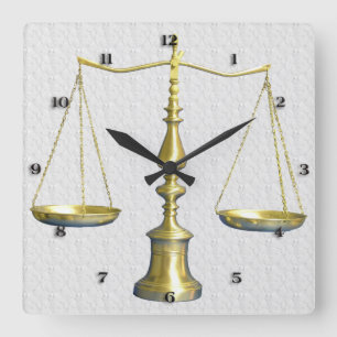 Legal Scales Wall Clock