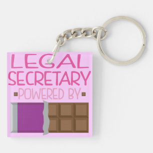 Legal Secretary Chocolate Gift for Her Key Ring