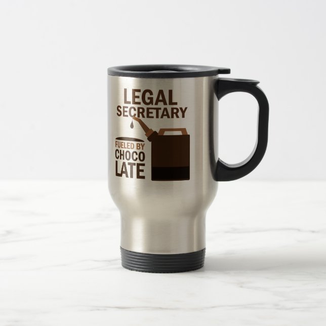 Legal Secretary (Funny) Chocolate Travel Mug (Right)