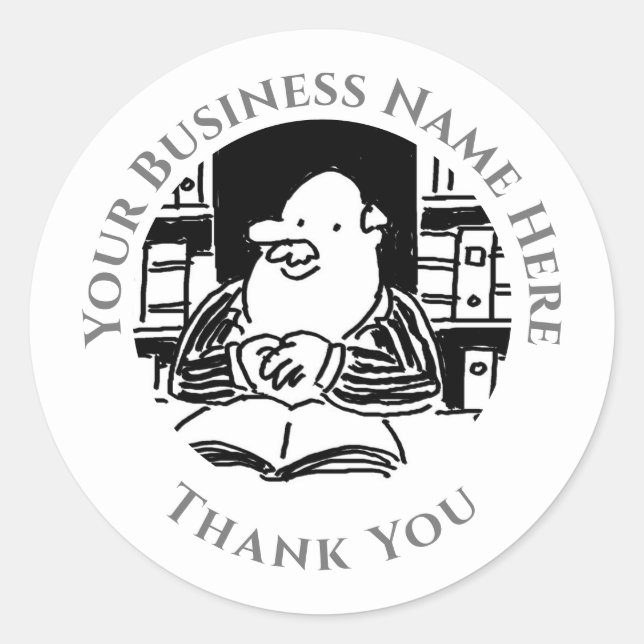 Legal Services Thank you stickers, Classic Round Sticker (Front)