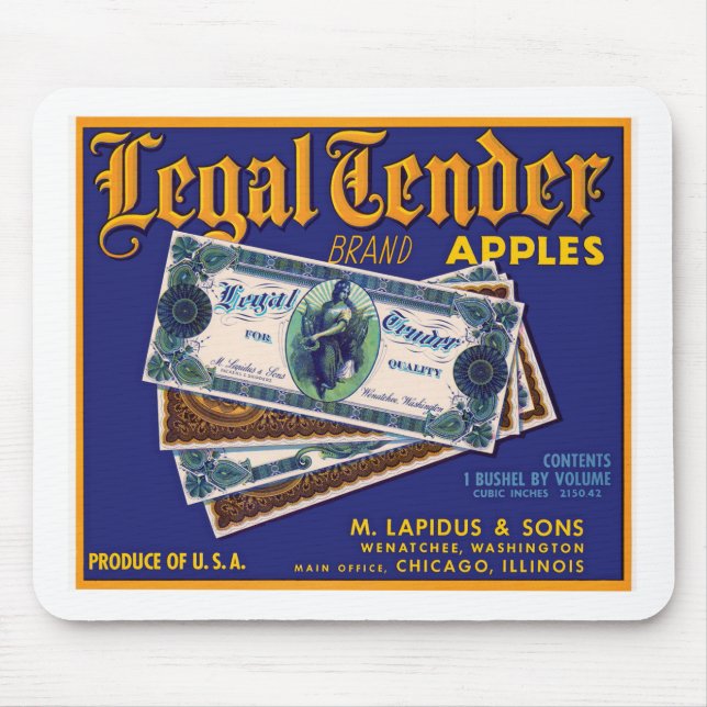 Legal Tender Apples Mouse Pad (Front)