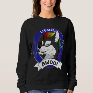 Legalise Awoo Gay Pride Furry Fandom Fursuiting Co Sweatshirt