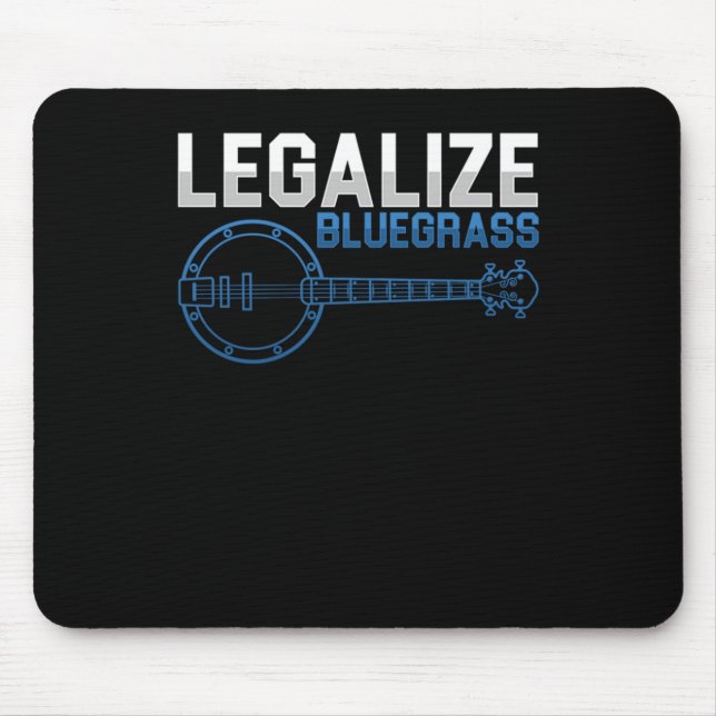 Legalise Bluegrass Banjo Country Music Band Gift Mouse Pad (Front)