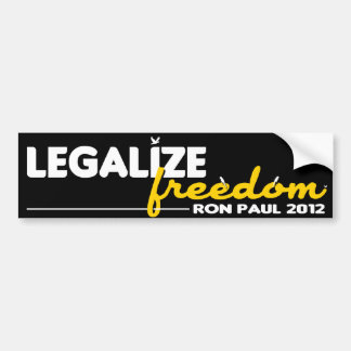 Legalise Freedom Bumper Sticker