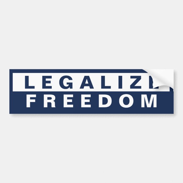 Legalise Freedom Bumper Sticker (Front)