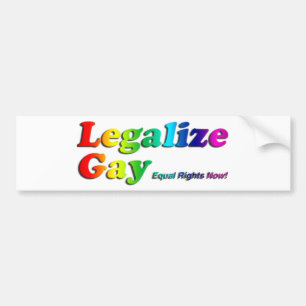 Legalise Gay Bumper Sticker