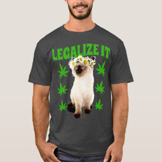 Legalise It Stoned Cat T-Shirt