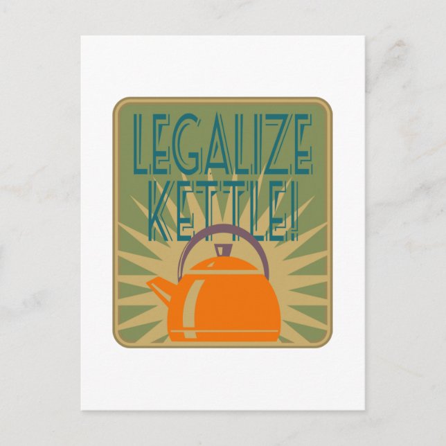 Legalise Kettle Vertical Postcard (Front)