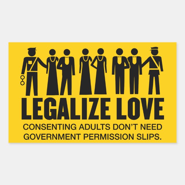 Legalise Love Rectangular Sticker (Front)